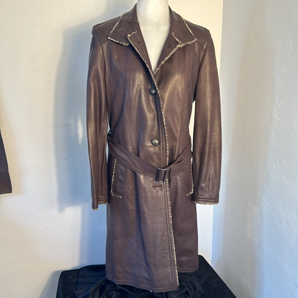 Vera Pelle Italian Leather Coat: Altariva - Picture 6 of 16